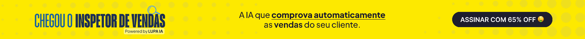 Chegou o Inspetor de Vendas - A IA que comprova automaticamente as vendas do seu cliente. Assinar com 65% OFF