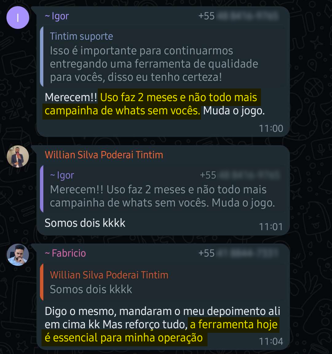 Depoimento WhatsApp 1